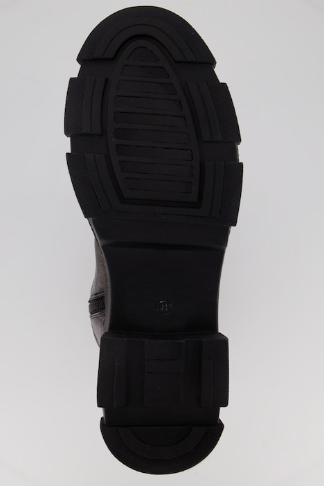 Lederstiefel, XL-Steppschaft, Fleecefutter, Weite H