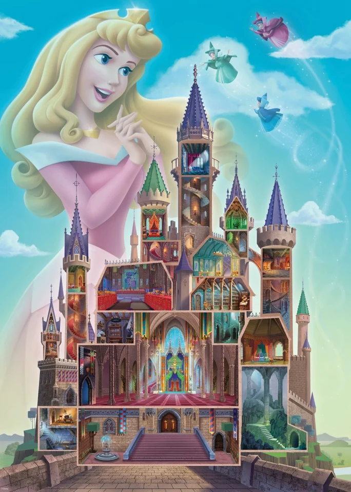 Ravensburger - Puslespil Disney Castles Aurora 1000 brikker