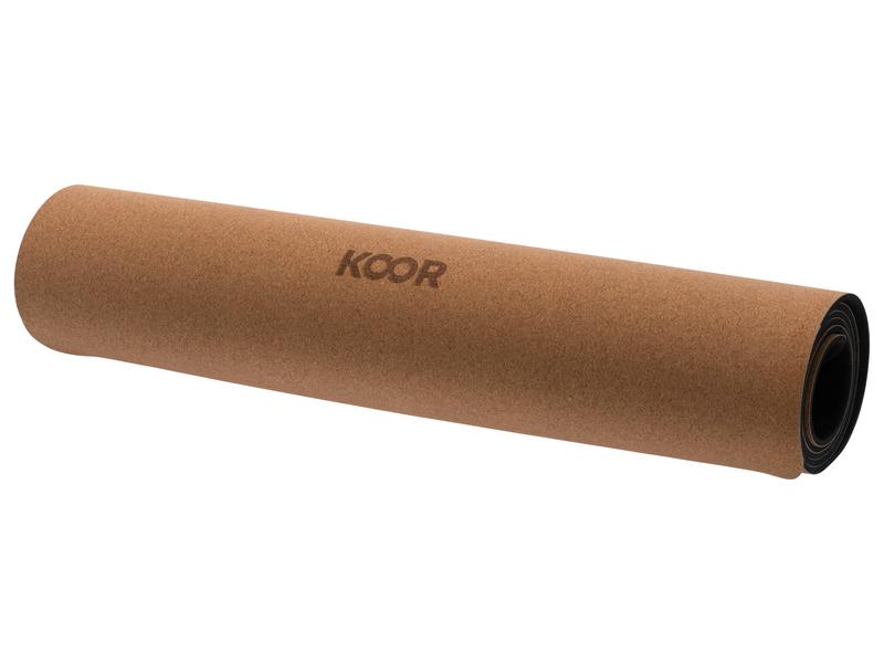 KOOR Yogamatte Kork Pro und Trinkflasche 500 ml Nachhaltige Trainingsmatte und Thermosflasche aus Edelstahl