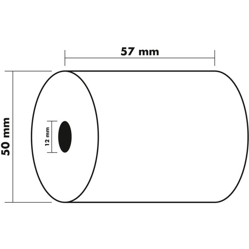 Bobines Calculatrices Exacompta 40346E - l 57 mm x L 20 m, Ø 50 mm - 1 pli(s) - paquet de 10