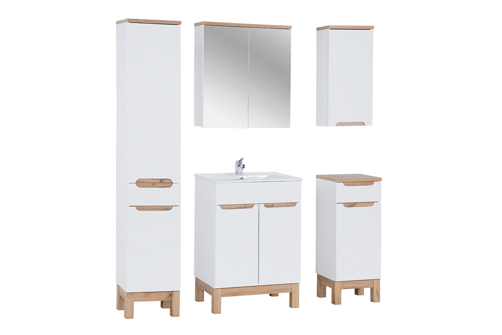 Comad Bali White 800 FSC kolomkast 187x35cm eiken/wit