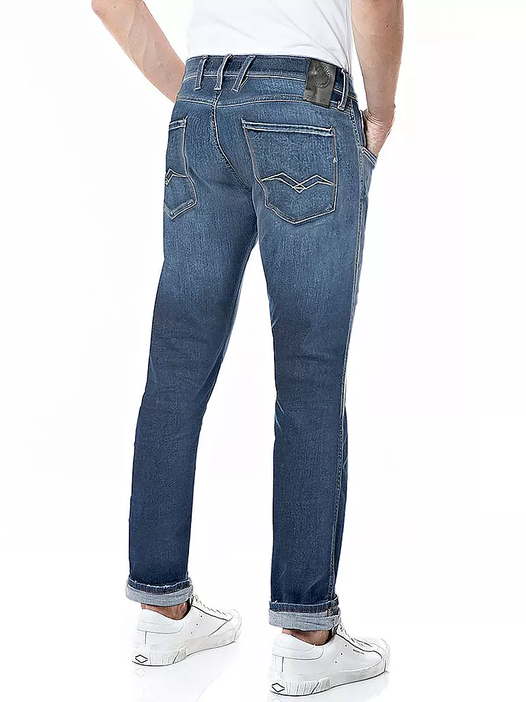 REPLAY Jeans Slim Fit Ambass Hyperflex Reused blau