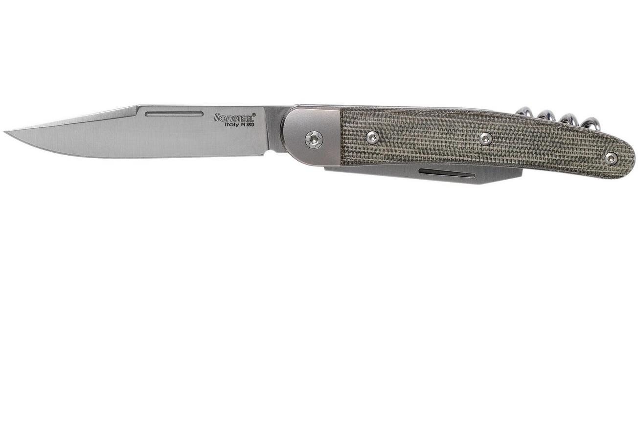 LionSteel Jack 3 Green Canvas Micarta JK3 CVG zakmes