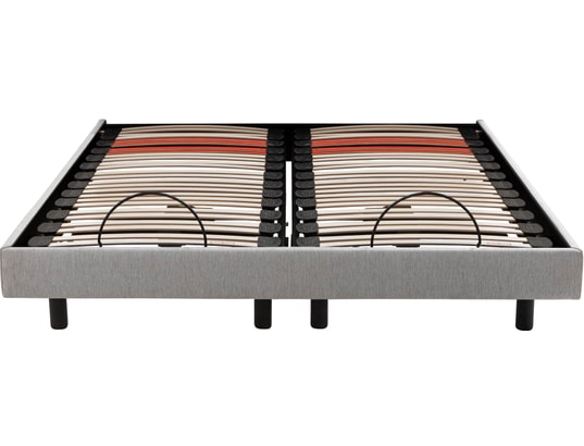 EPEDA - Sommier Electrique 2 x 80 x 200 Horizon Relax 1620D gris clair
