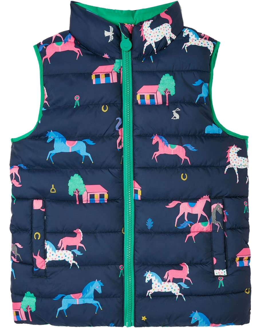 Wende-Steppweste FLIP IT HORSES in navy