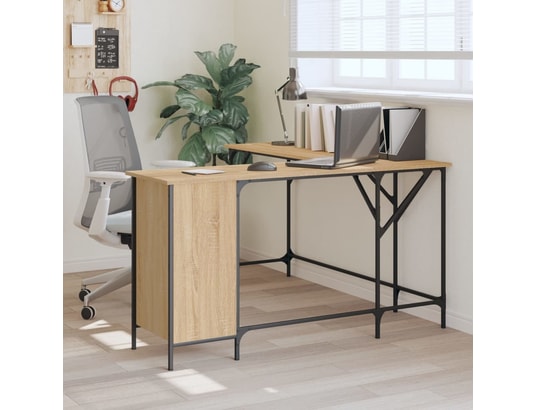 VIDAXL - Bureau chêne sonoma 141x141x75 cm bois d'ingénierie