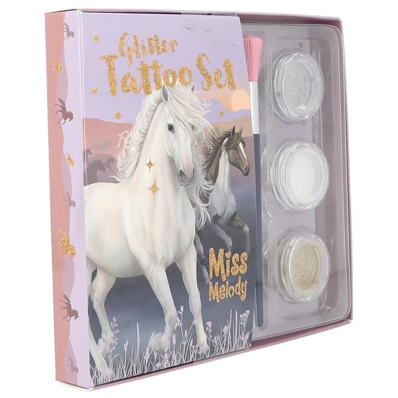 Miss Melody Glitter Tattoo sæt ( 0412657 )