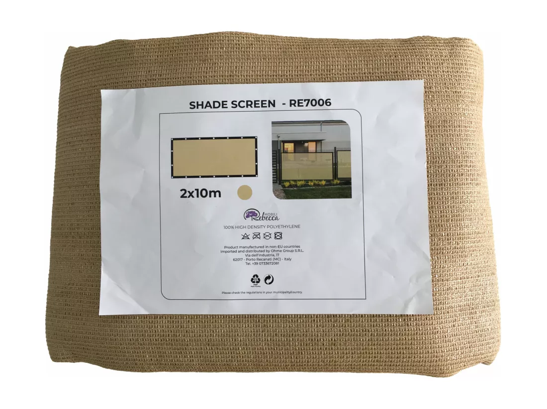 Pare-vent Celtis 200x10000 Polyéthylène Hdpe Aluminium Beige Noir