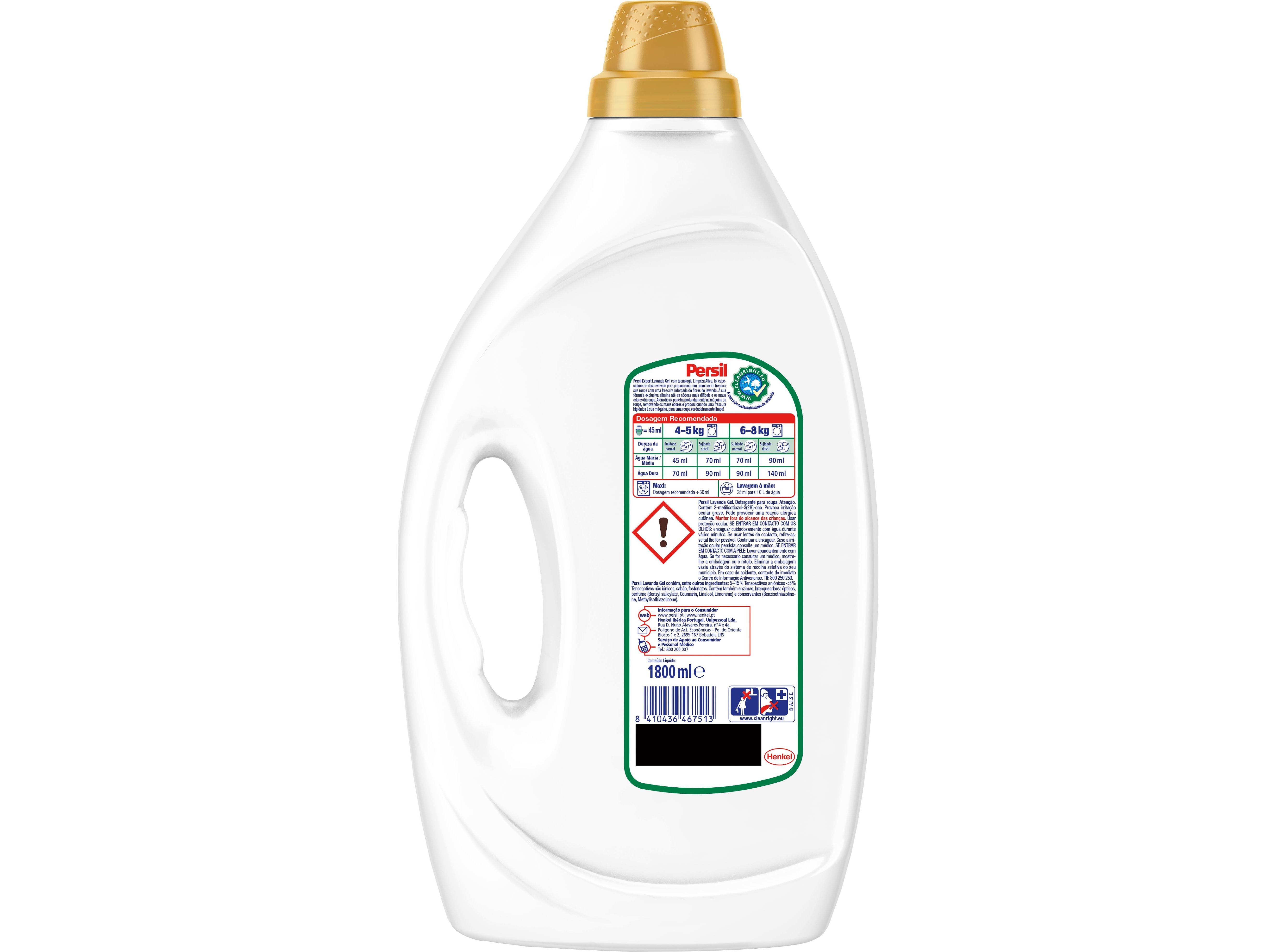 DETERGENTE ROUPA MÁQUINA LIQUÍDO PERSIL EXPERT LAVANDA 40D