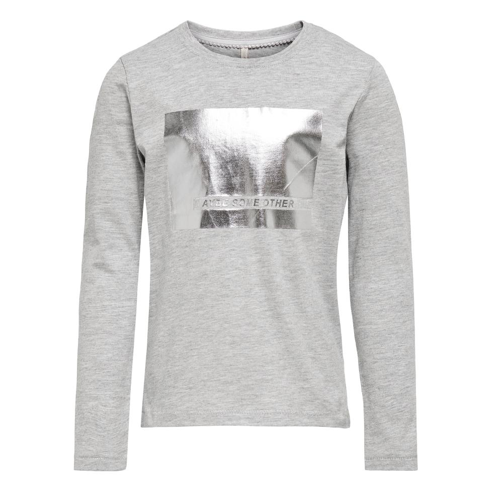 Kids ONLY T-shirt Manches Longues Gris Fille Kids ONLY Konisla