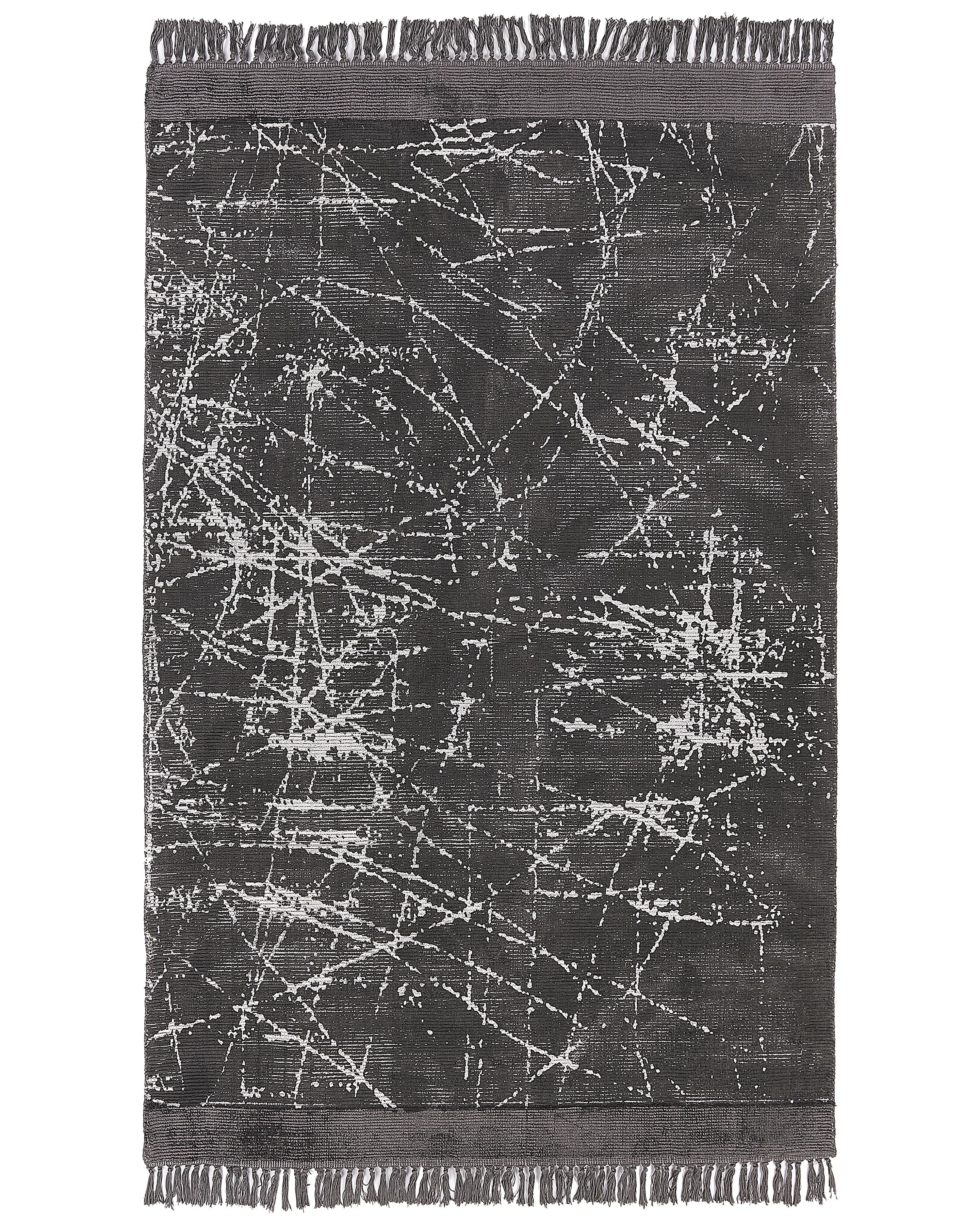 Vloerkleed HANLI Donkergrijs 160 x 230 cm Viscose