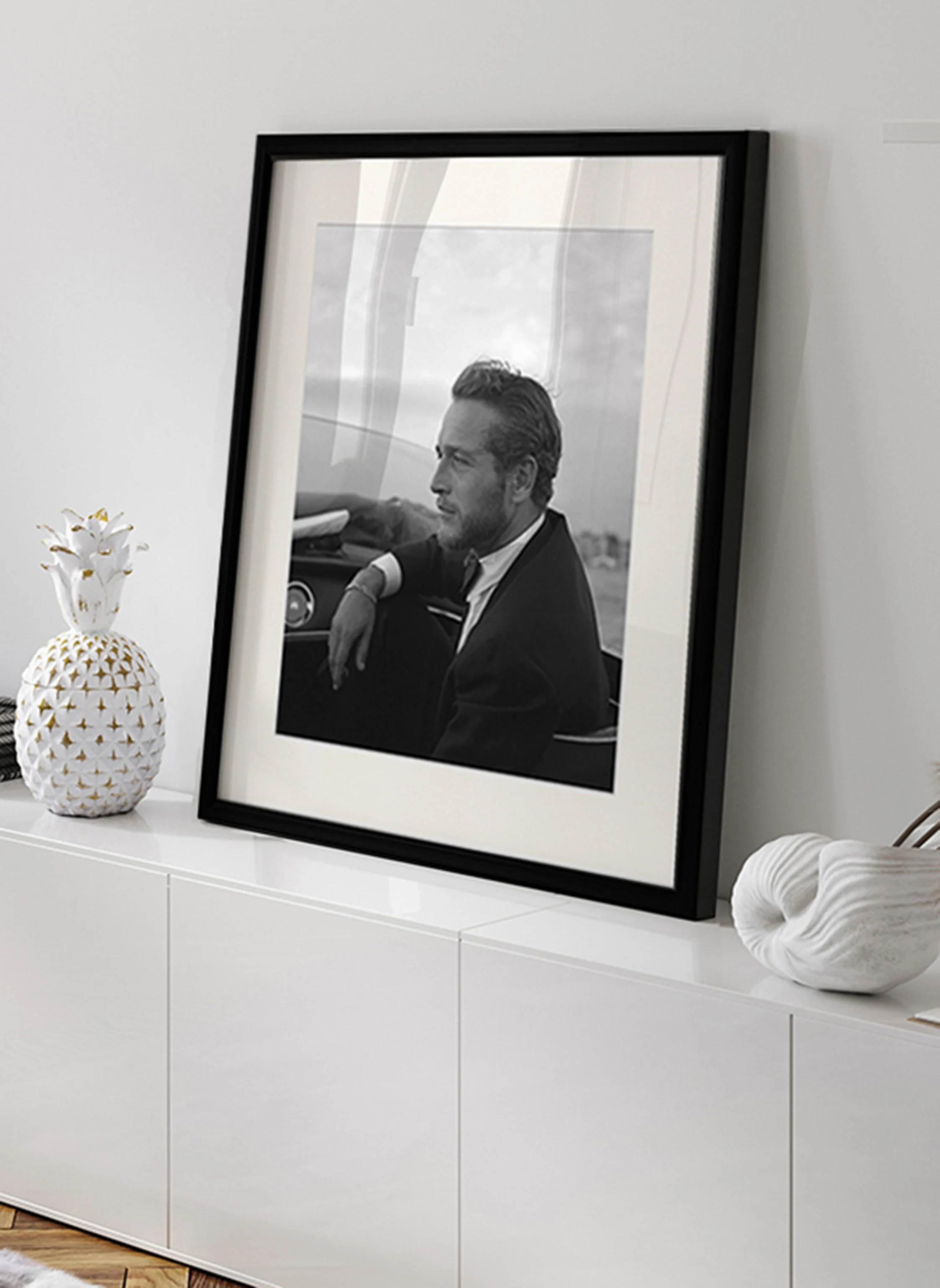 JACOB BADEN Wandbild PAUL NEWMAN, VENEDIG 1963 mit Rahmen