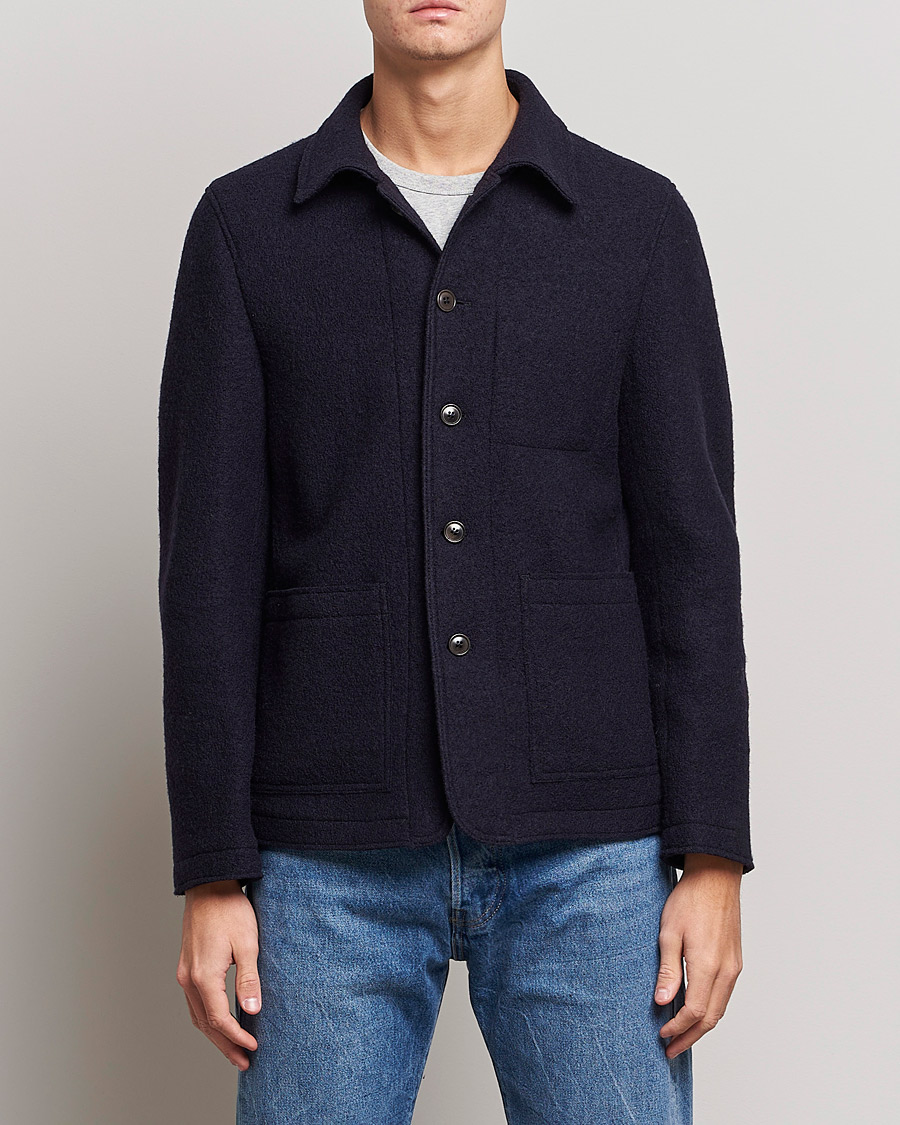 Tiger of Sweden Gio Knitted Wool Blazer Light Ink