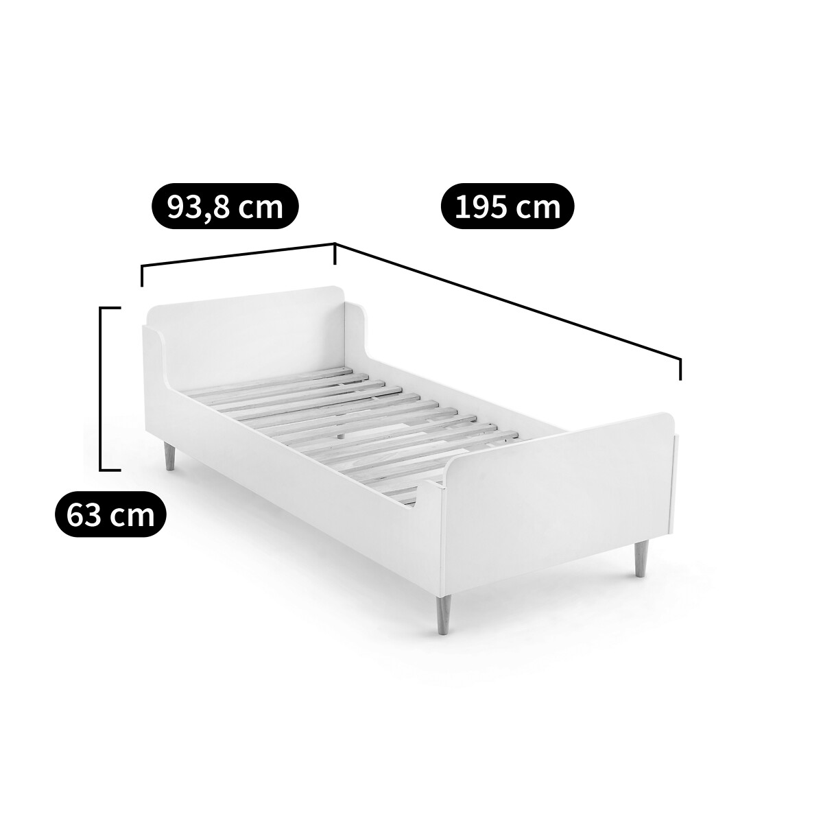 LA REDOUTE INTERIEURS<br>Cama infantil com estrado de ripas, Darian