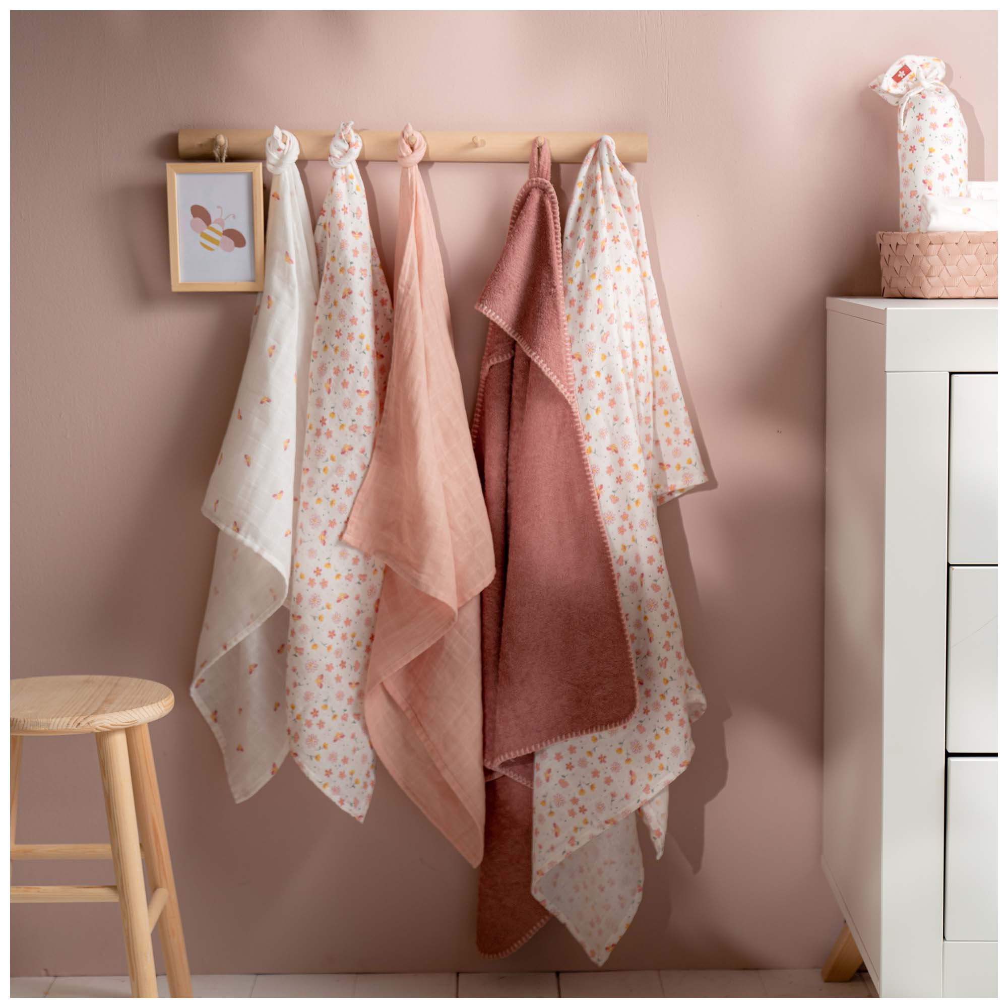 Prénatal hydrofiele multidoek 2 stuks  roze