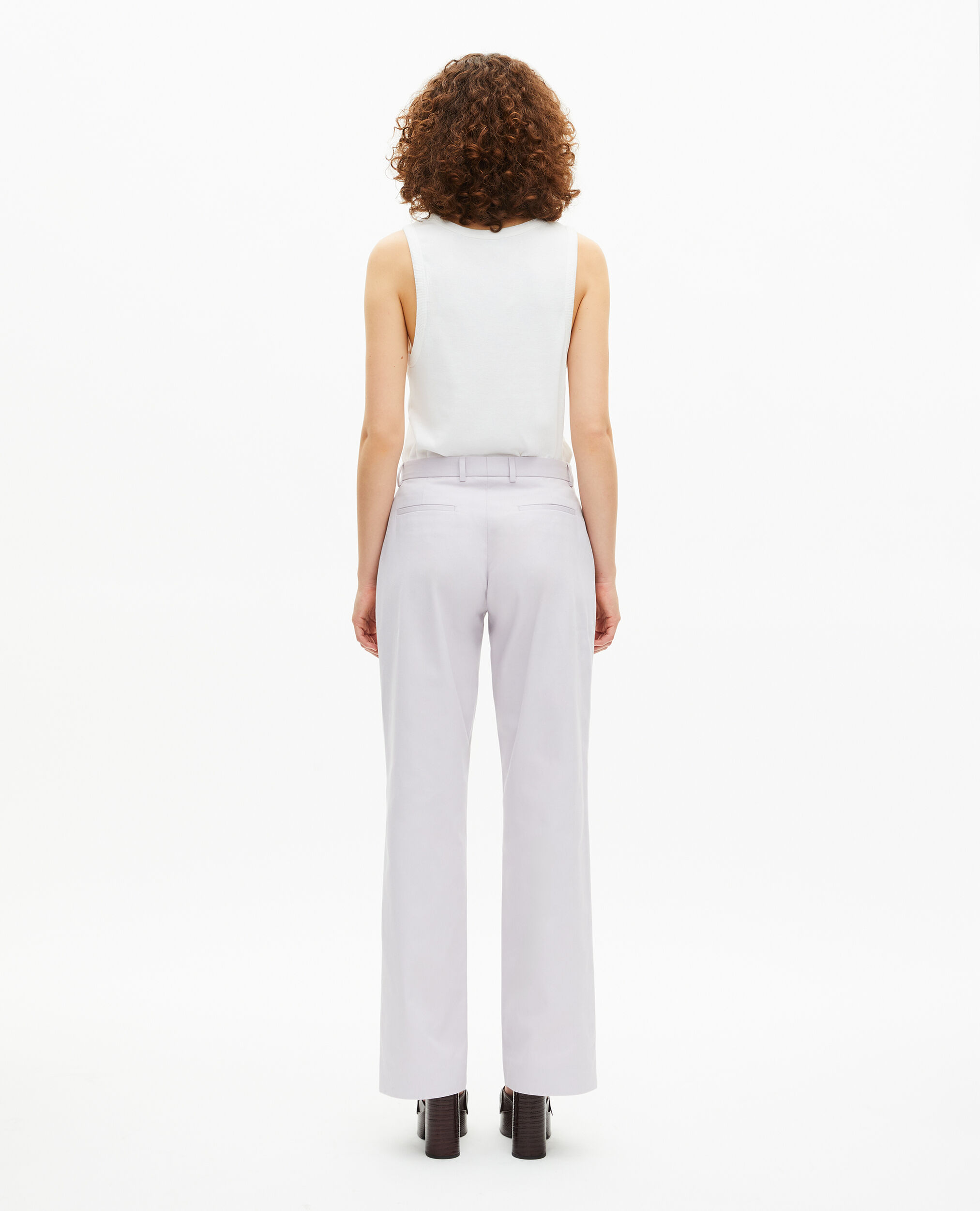Pantalon de tailleur droit lilas