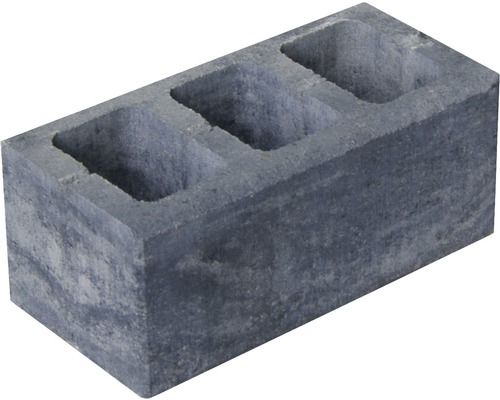 Wandblok, massief blok Eleganca grijs antraciet melange 40 cm x 20 cm x 16,5 cm