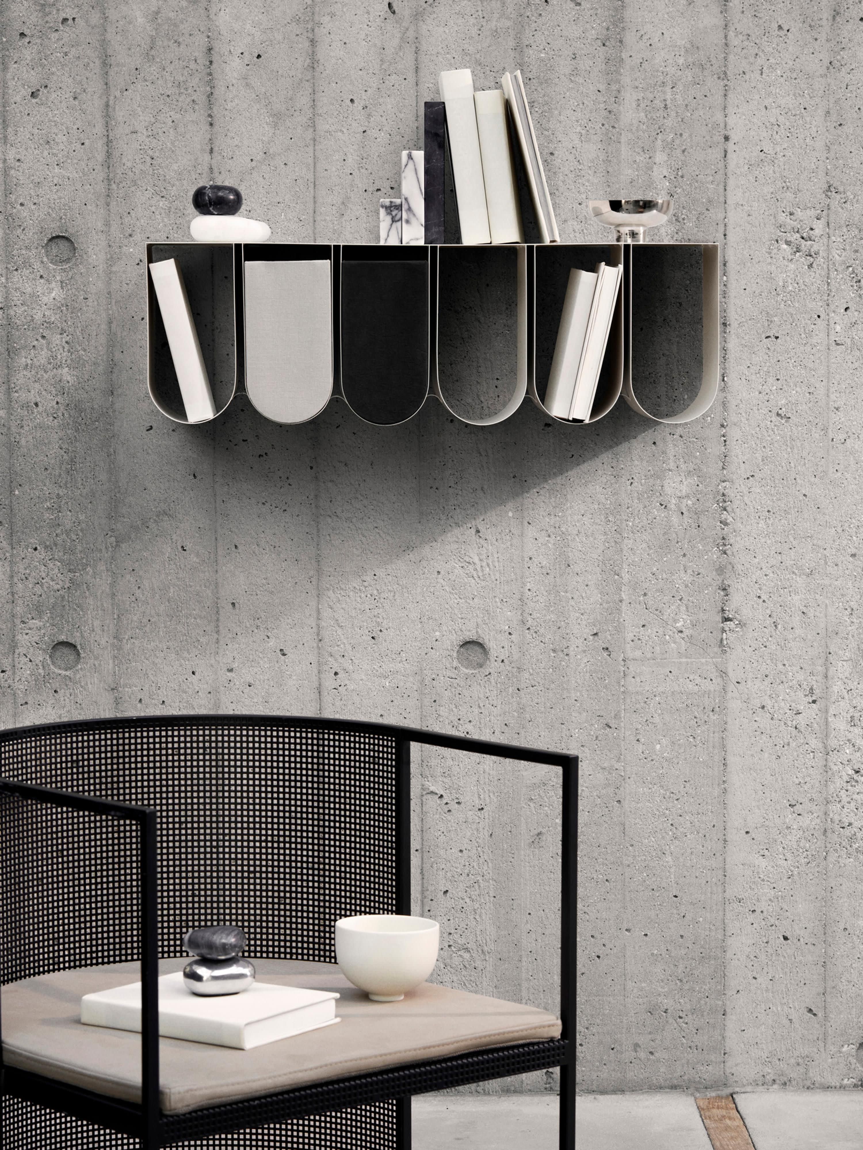 Metalen wandrek Curved