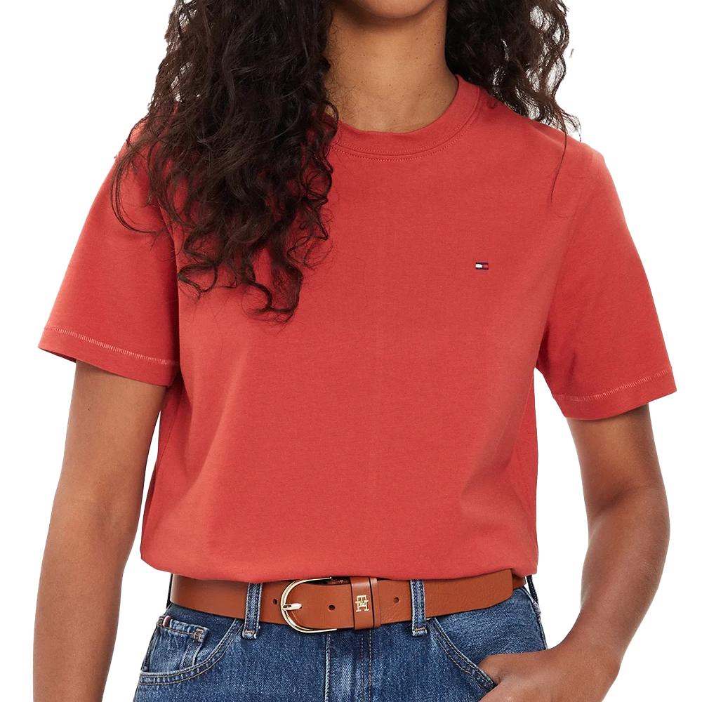 Tommy Hilfiger T-shirt Orange Femme Tommy Hilfiger Modern Regular