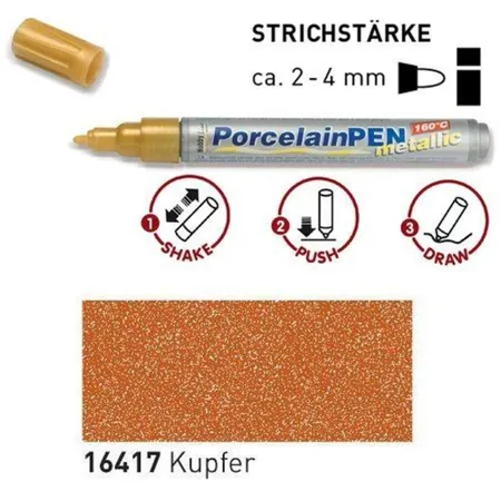KREUL PorcelainPen metallic 160°C Kupfer