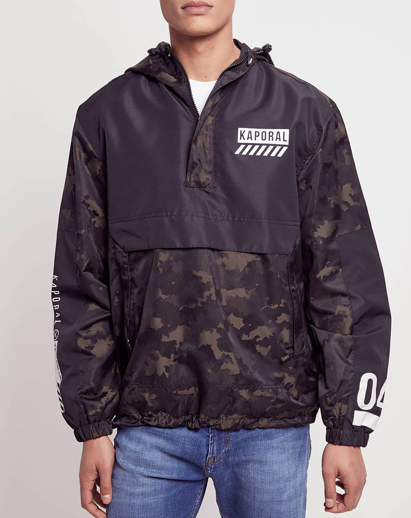 Kaporal 5 Coupe-vent Gast camo print noir/kaki