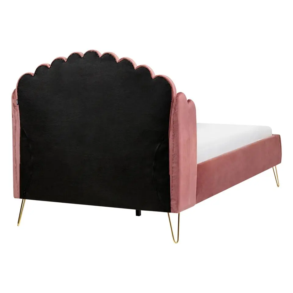AMBILLOU - Tweepersoonsbed - Roze - 120 x 200 cm - Fluweel