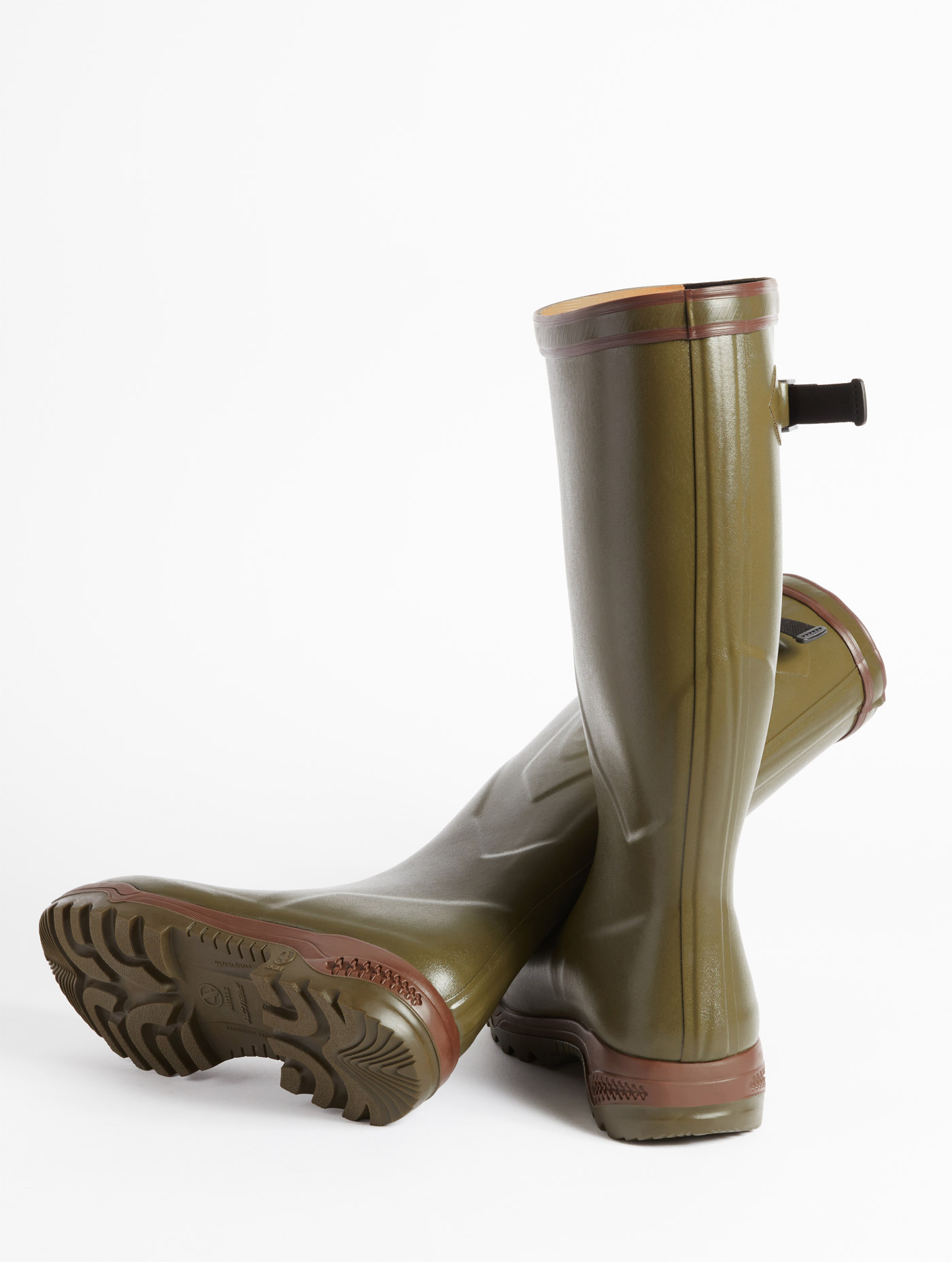 Bottes anti-fatigue adaptées à tous les mollets Made in France KAKI
