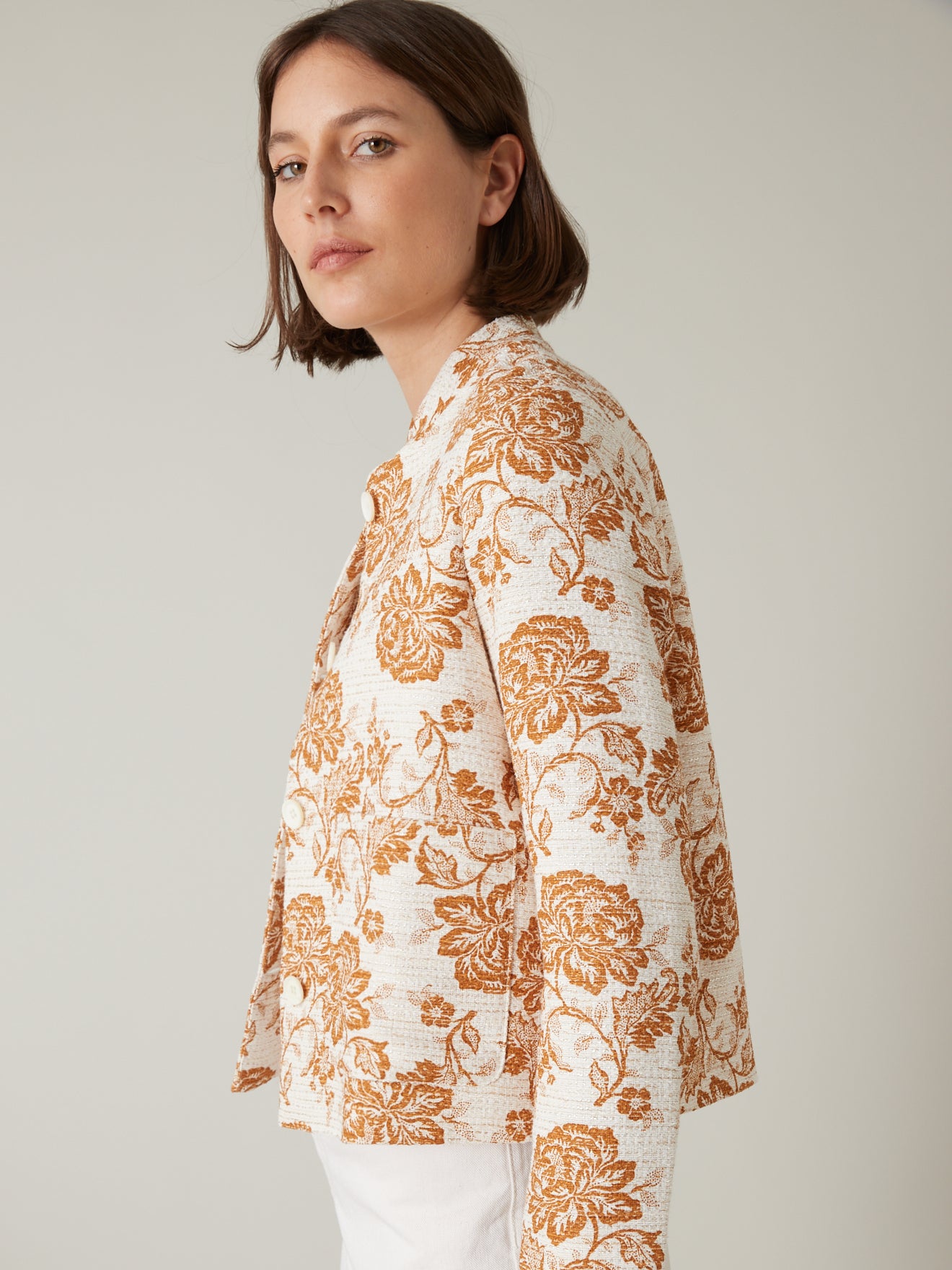 Veste tissu natté femme