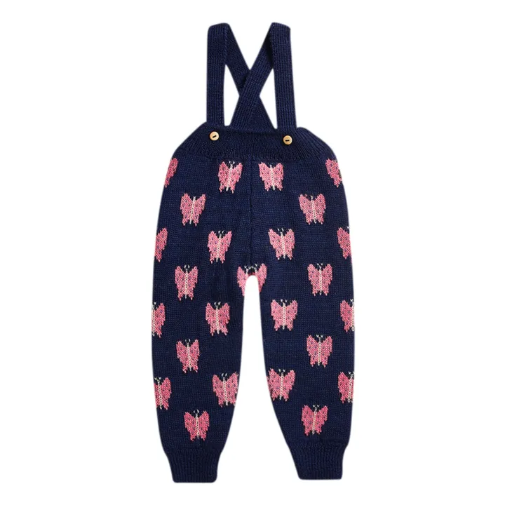 Oeuf NYC Pantalon à Bretelles Baby Alpaga | Bleu marine