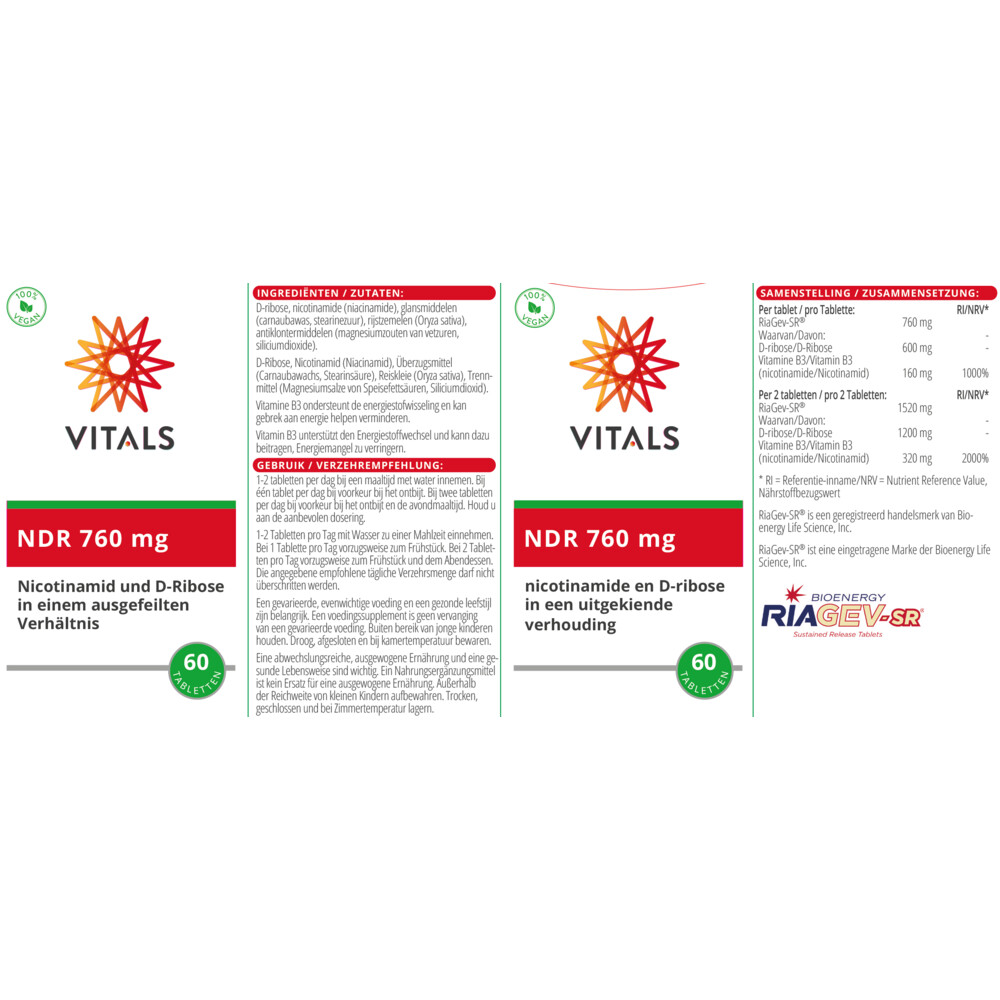 Vitals NDR 760 mg 60 tabletten