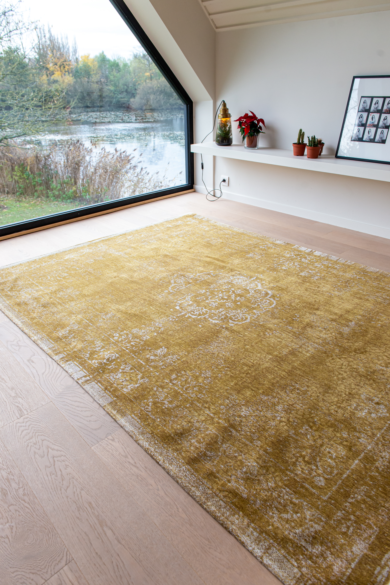 Ecorugs vloerkleed Medallion geel 240x340 cm