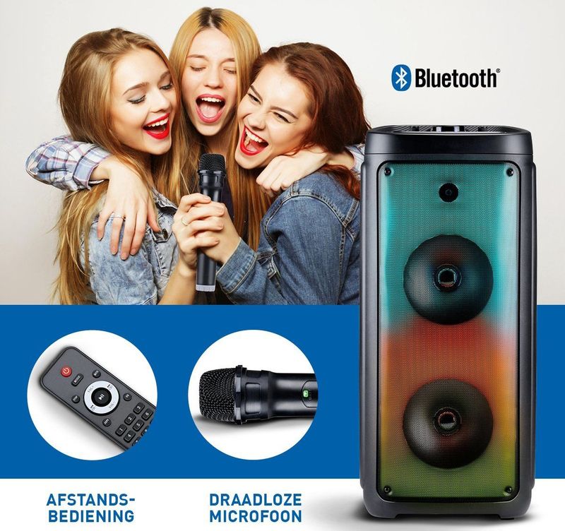 Bluetooth Speaker - Met Microfoon - Draadloos - Kleurrijke Verlichting