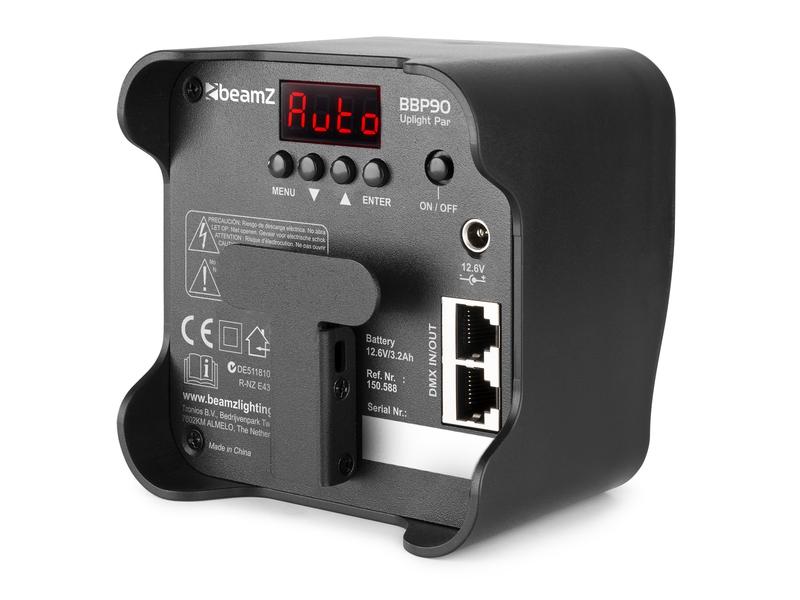 BeamZ Bodenstrahler BBP90 Uplight Par Akkubetriebener LED-Bodenstrahler 4x 4W