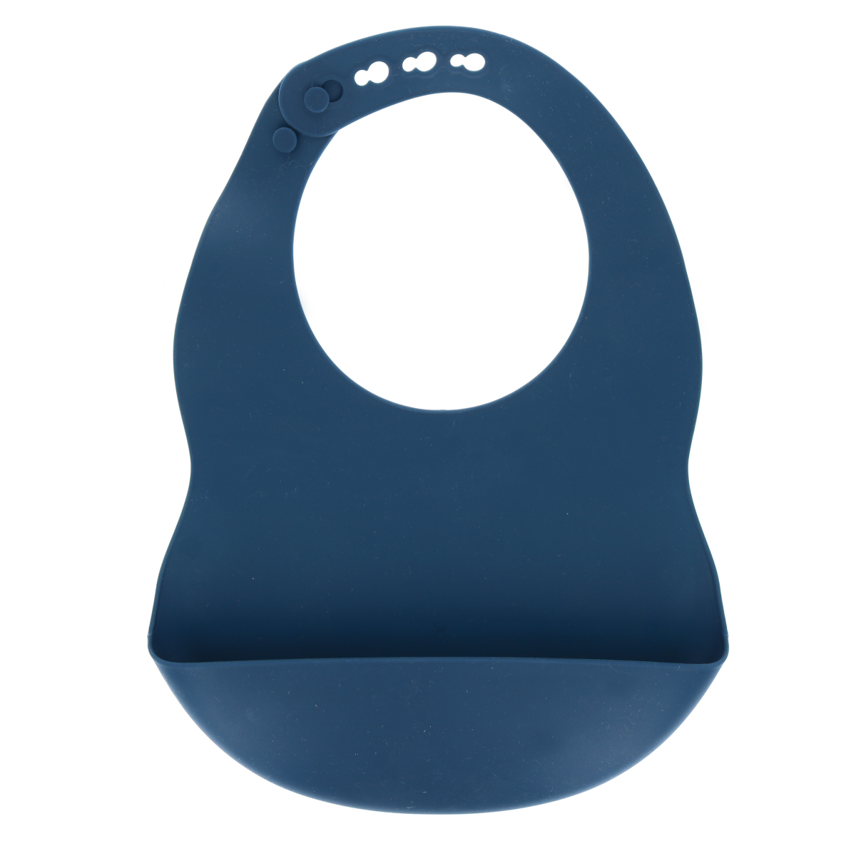 Bavoir silicone bleu foncé Pause goûter