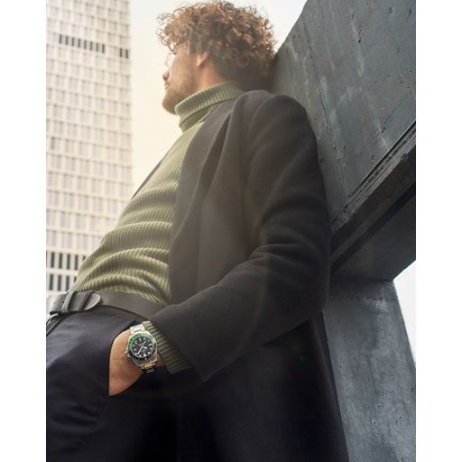 Certina DS Action GMT Powermatic 80 C032.929.11.051.00 Herreur, Black/Green, 41 mm