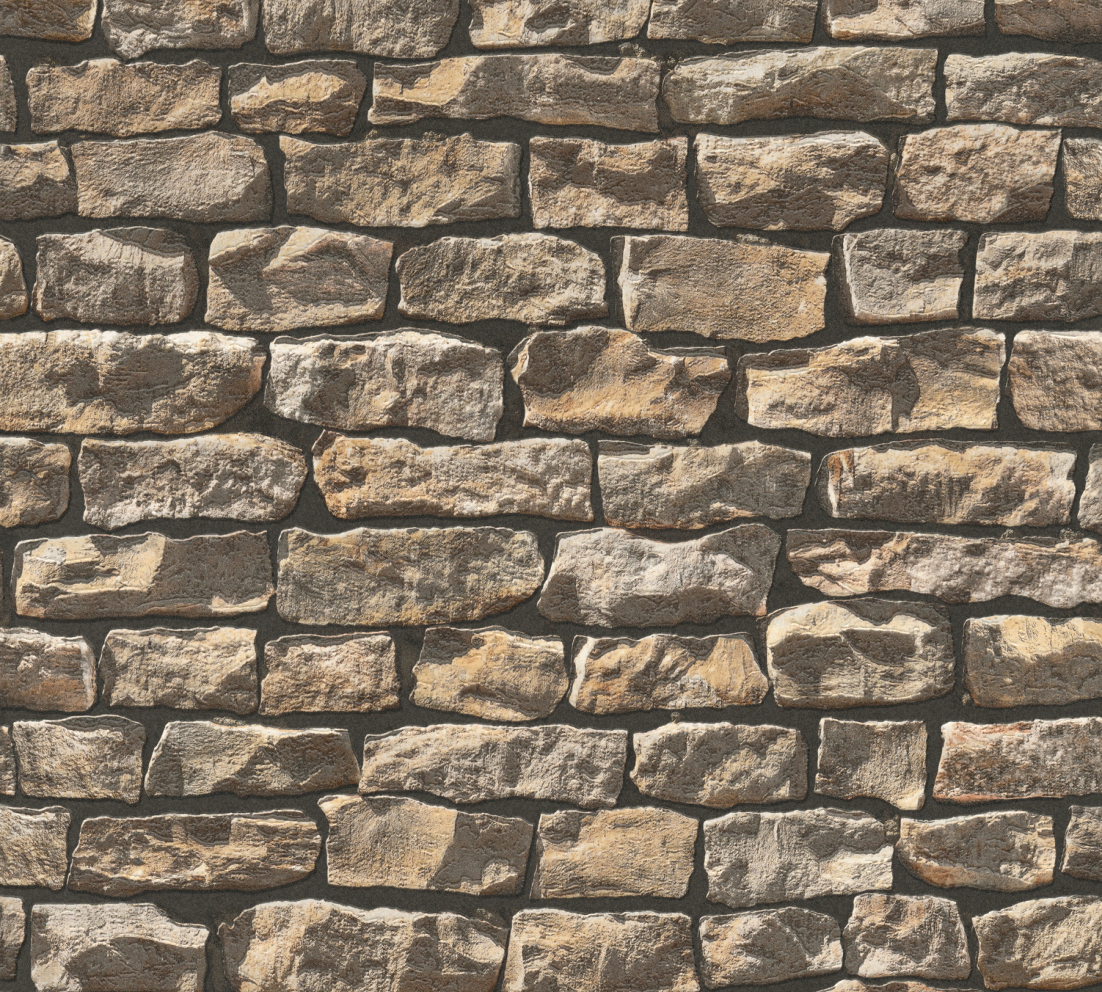 Vliestapete BEST OF WOOD`N STONE - Steinwand - sand-braun - 10 Meter