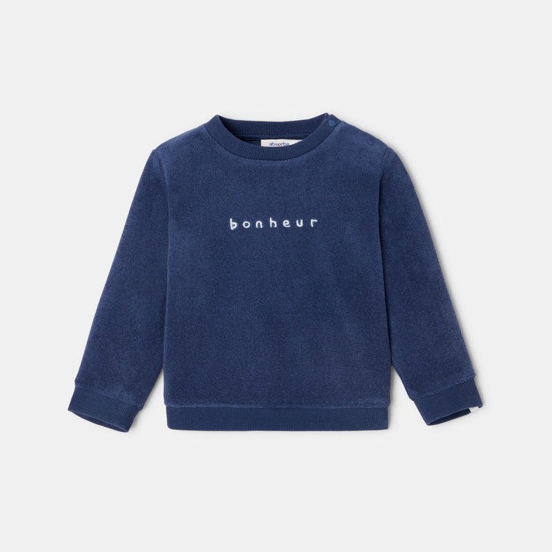 Sweat en coton bleu mixte Absorba