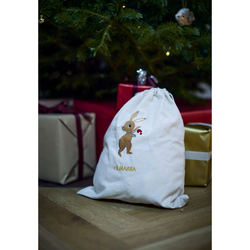 Køb FILIBABBA Hare Embroidered Gavepose Gots Wonderful Winter Mountain