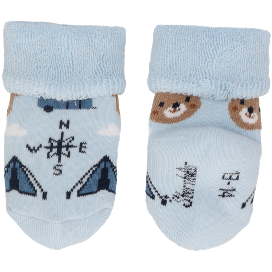Sterntaler Baby-Socke 3er Bär blau