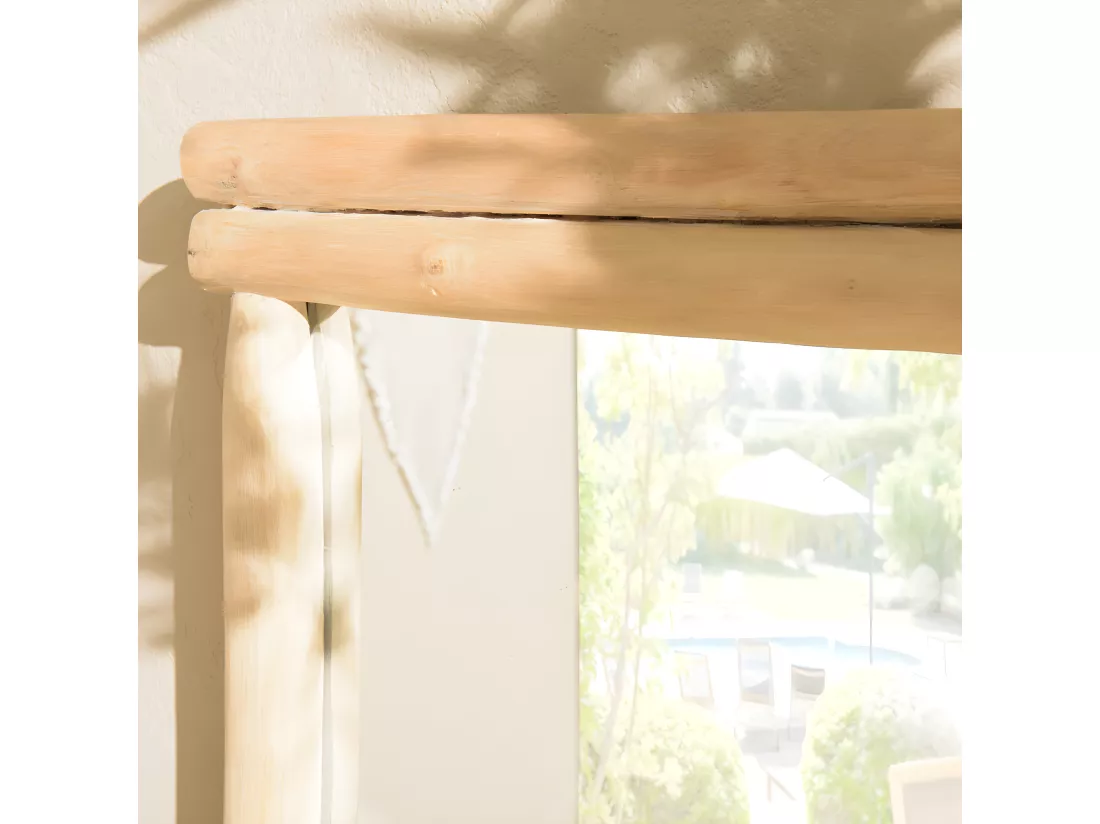 WILL - Miroir rectangulaire en branches de teck naturel