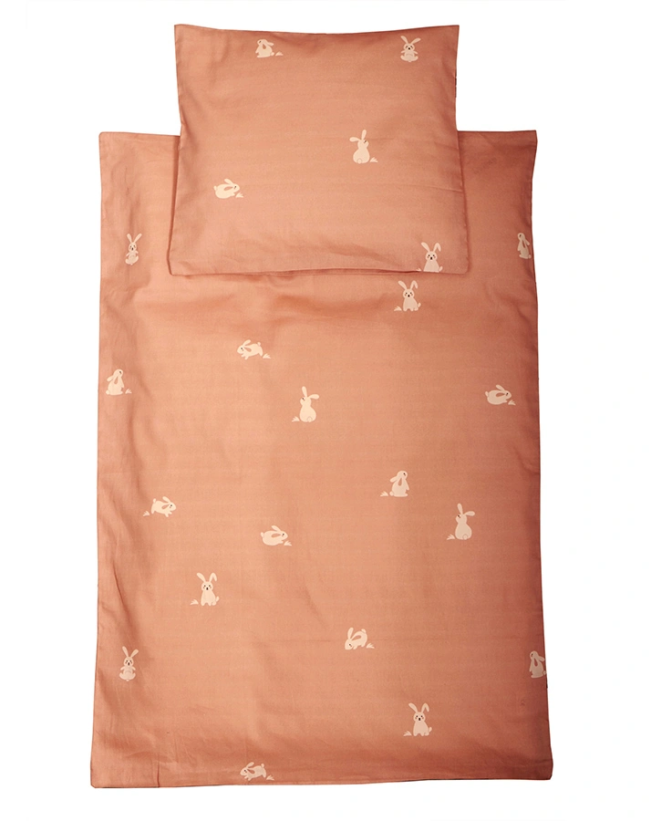 Bettwäsche RABBIT – JUNIOR (100x140/40x45) in altrosa