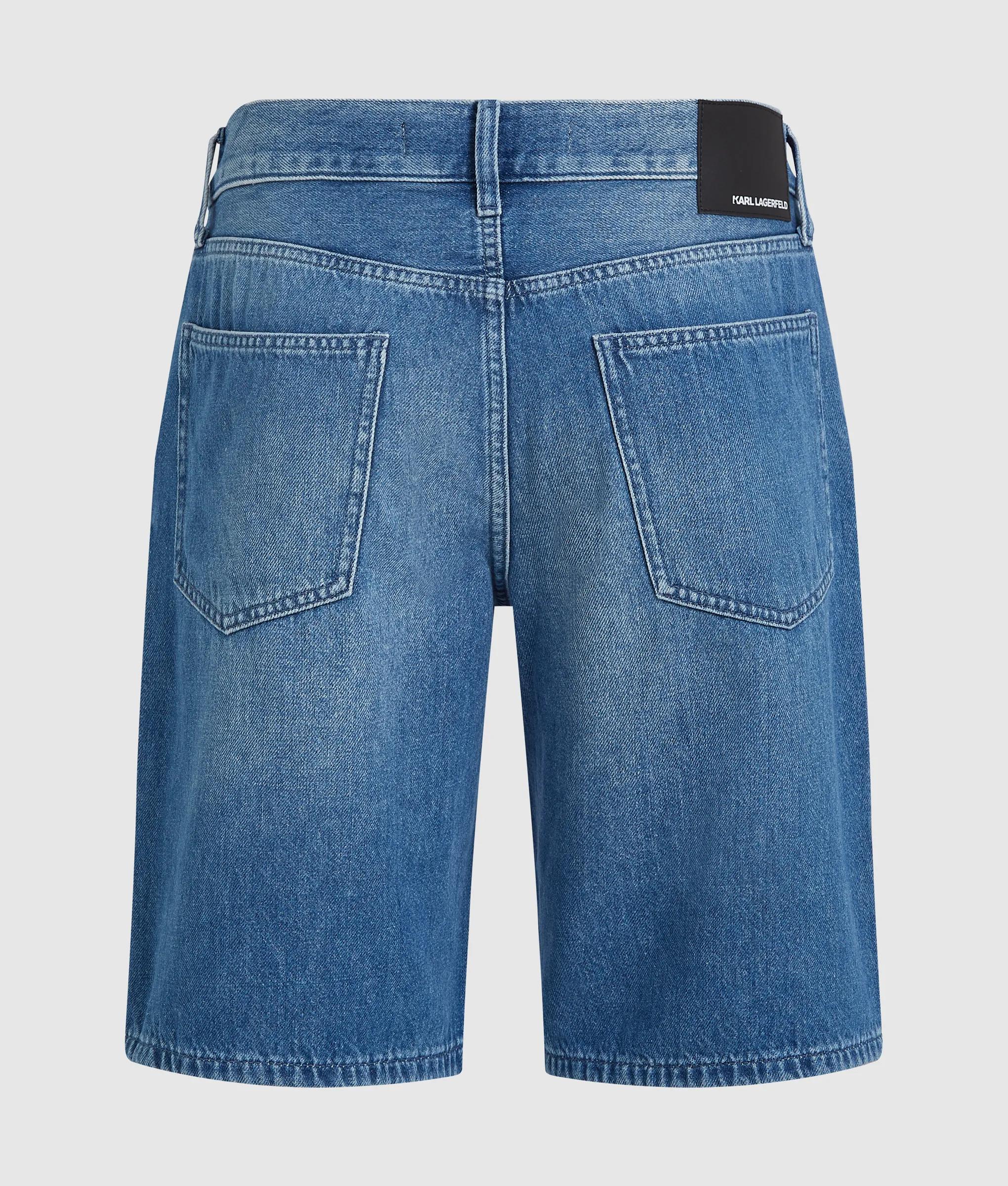 Rechte denim korte broek