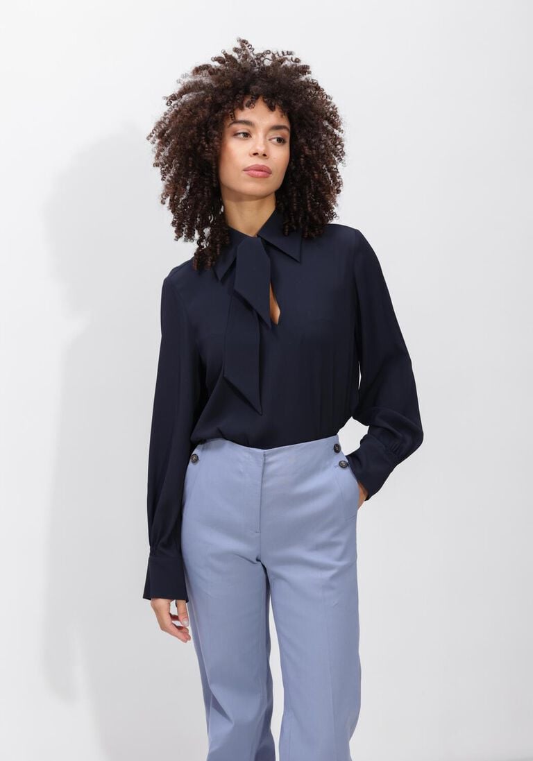 donkerblauwe luisa cerano blouses 238640/2179-00