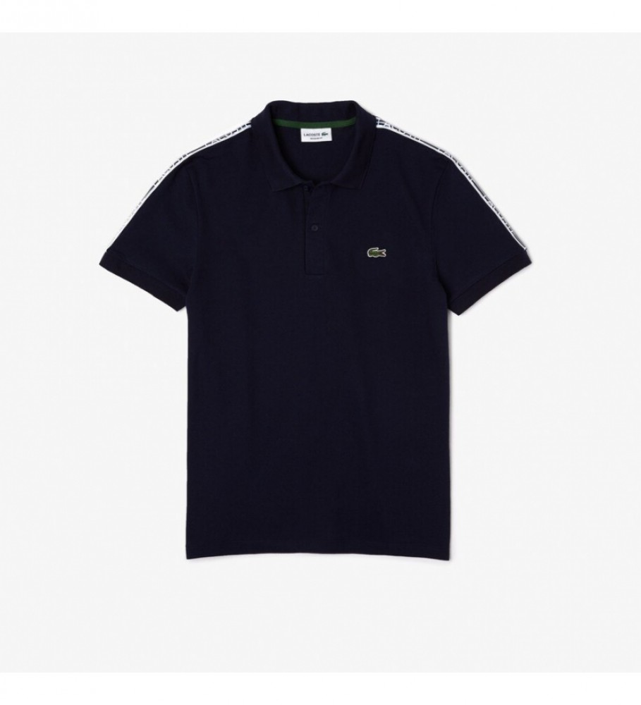 Polo Lacoste Casual Listrada Azul Marinho