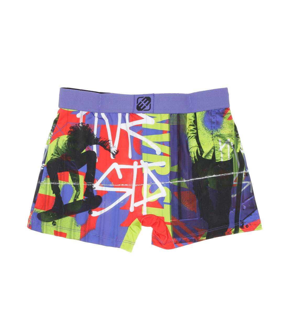 Boxer Violet/Vert Homme Freegun Skate