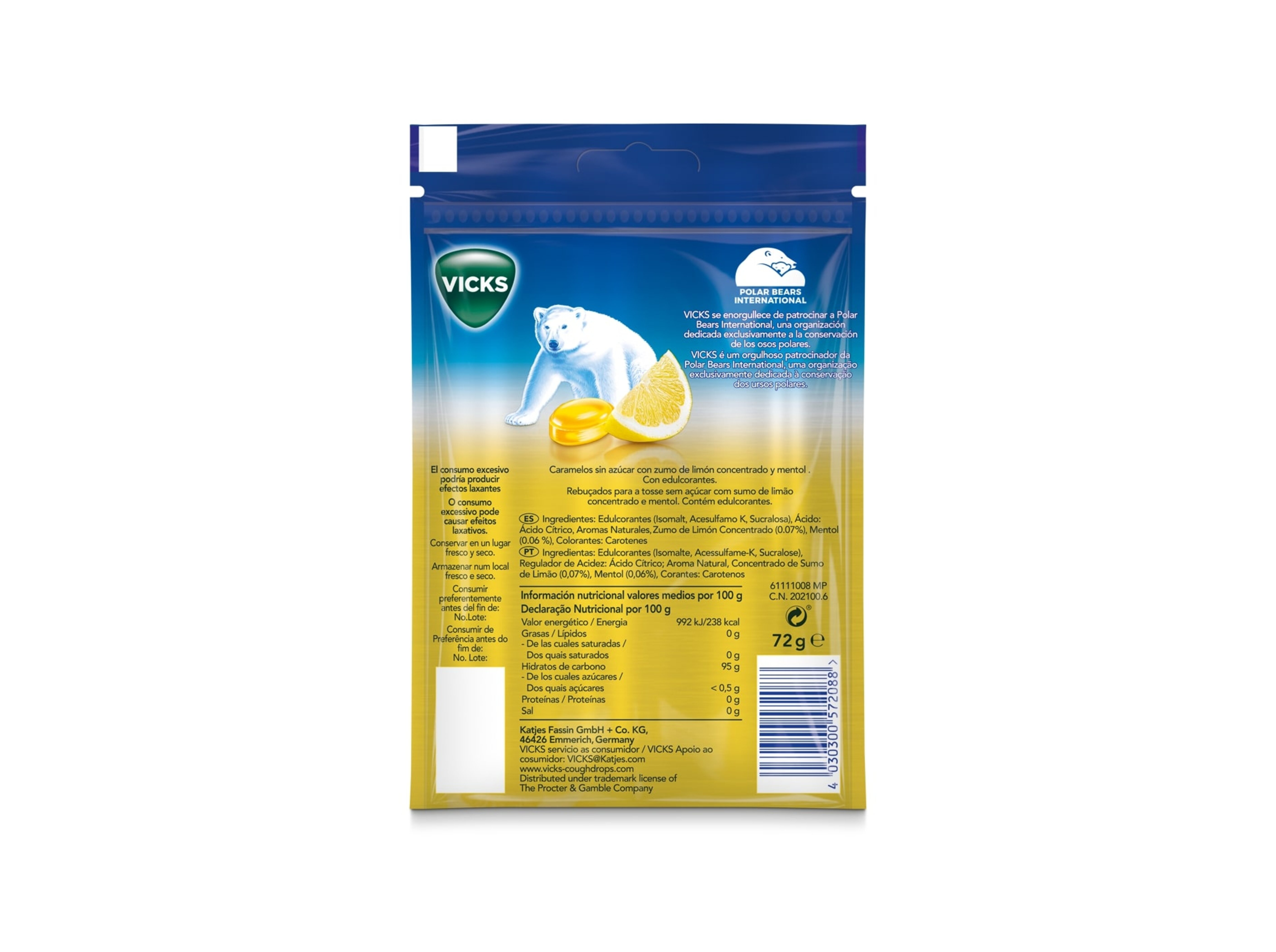 REBUÇADOS VICKS LIMÃO 72 G