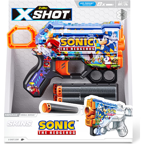 X-Shot Skins Menace Blaster - Mega Sonic Skin