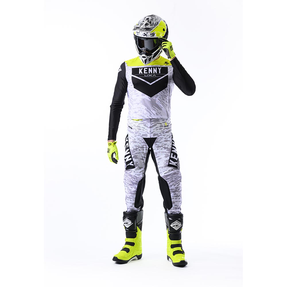 Kenny - Maillot Performance Stone Blanc / Noir / Jaune