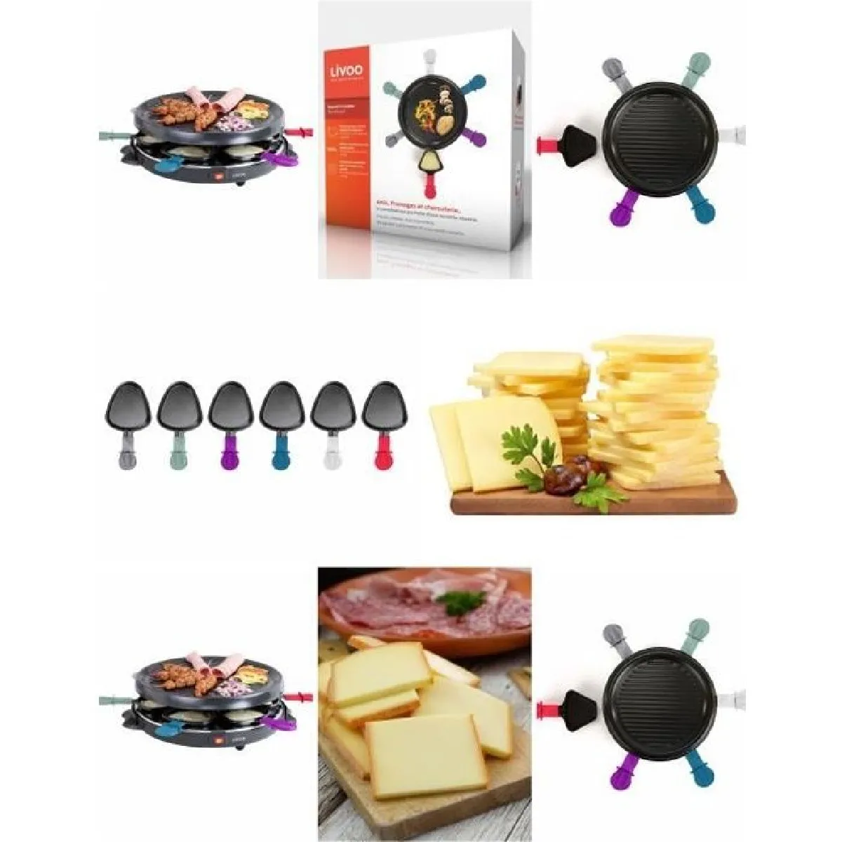 Livoo Raclette 6 personnes 800W