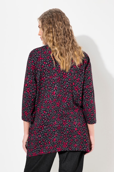 Shirt, Leo-Sterne, A-Linie, V-Ausschnitt, 3/4-Arm